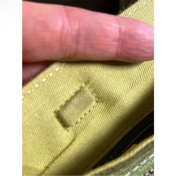 Vintage Y2K Banana Republic Green Suede Bag - Picture 8 of 9